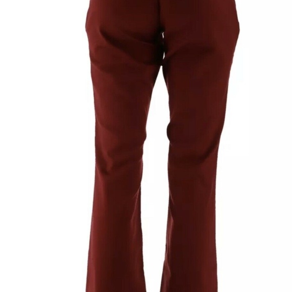 IMAN Global Chic Perfect Ponte 360 Slimming Boot-Cut Pants (Red) New - Picture 2 of 4